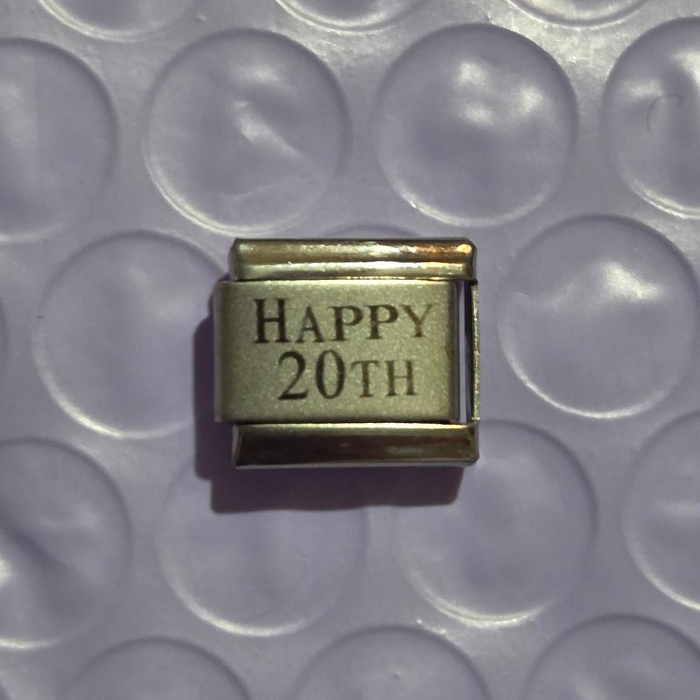 Happy 20th birthday 9mm Italian charm